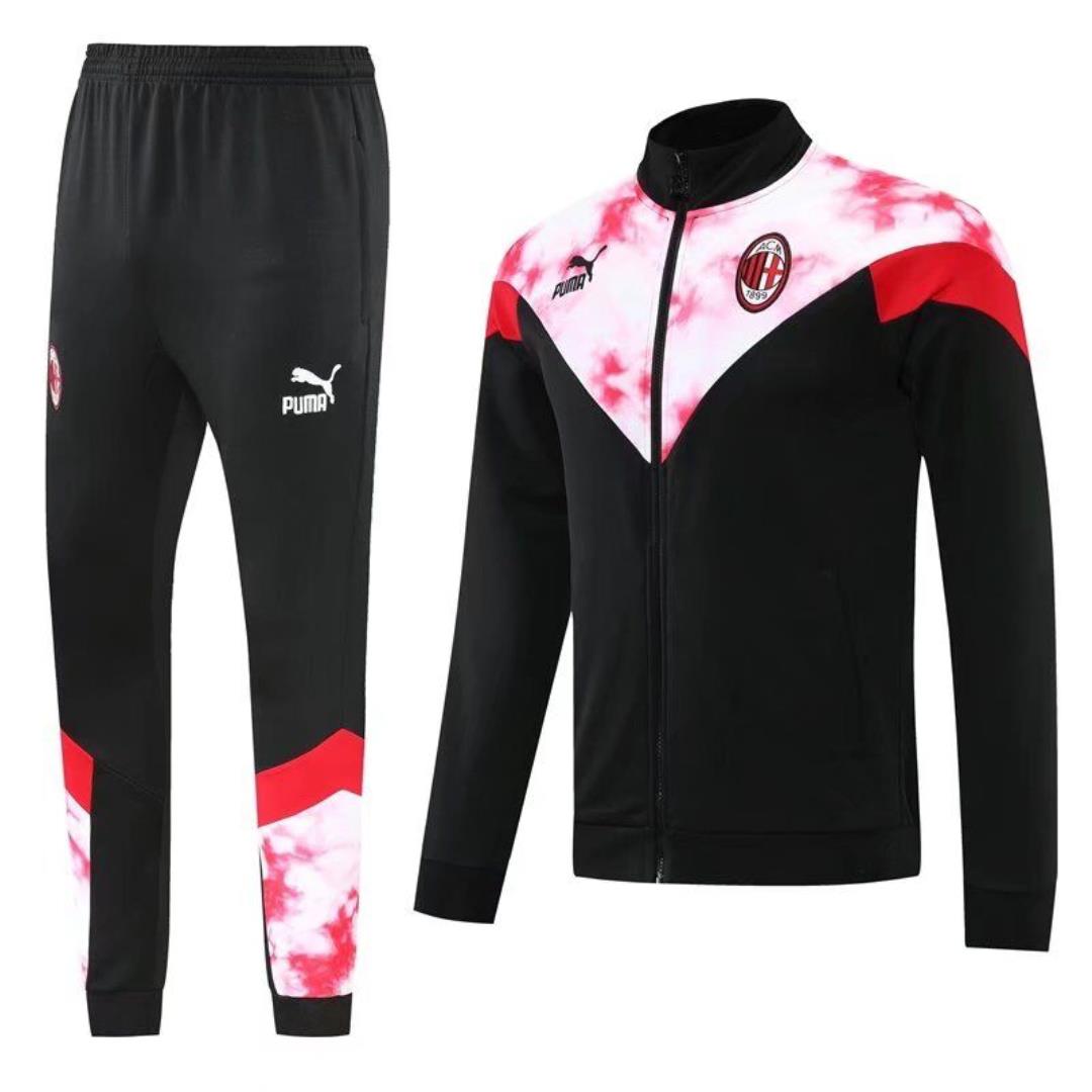 AAA Quality AC Milan 22/23 Tracksuit - Black/Pink